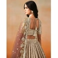 thumbnail image 4 of Indian Designer Luxurious Zari & Sequins Worked Wedding Wear Lehenga Choli Outfits ( Brown, XXS - 34 ), 4 of 6
