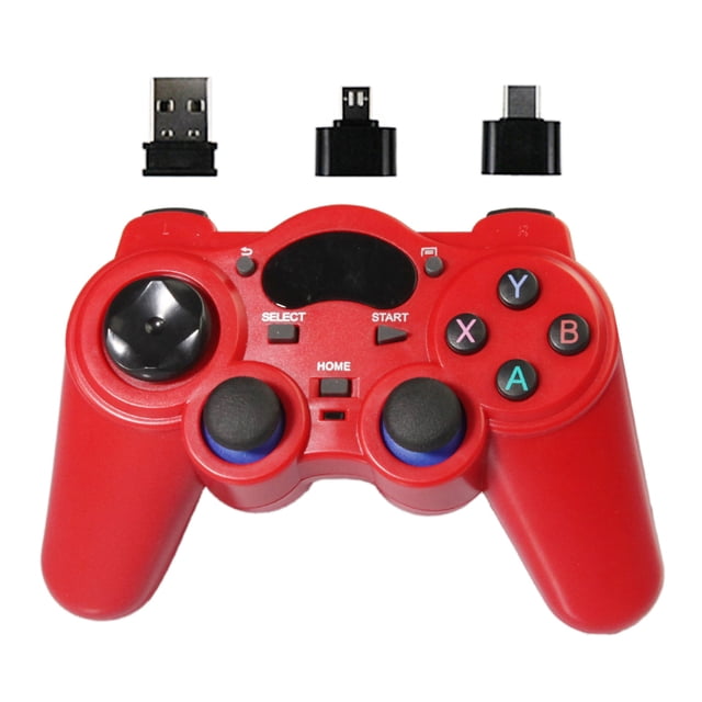 Sywqhk Controlador de juegos inalámbrico 2.4G Joystick receptor USB (sin soporte rojo)