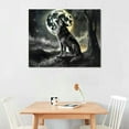 thumbnail image 2 of COMIO  Wolf with Starry Sky Canvas Wall Art Black and White Wildlife Wolves and Full Moon Picture Prints Modern Wild Animal Artwork for Bedroom Wall Decoration Each Panel, 2 of 6