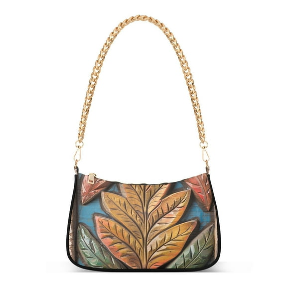 Leaf FrameWomen Small Shoulder Bag Crossbody Tote Hobo Bags Purse Clutch Handbags with Chain Strap for Women