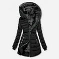 thumbnail image 3 of LEEYNEER Womens Sweatshirt Hooded Jacket Warm Jacket Black M, 3 of 6