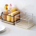 thumbnail image 4 of Soporte de esponja Almacenamiento de fregadero de cocina Soporte de esponja de hierro Cesta Soporte de utensilios Paño de limpieza y cepillos Jabonera Jabonera JFHHH pequeña, 4 of 4