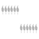thumbnail image 1 of Adorno de plumas de Navidad Cateissary 6 piezas Reutilizable Plata, 1 of 6