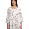 thumbnail image 5 of Moomaya WoMen's Printed Nightdress Knee Length Cotton Sleepwear Short Gown, 5 of 6