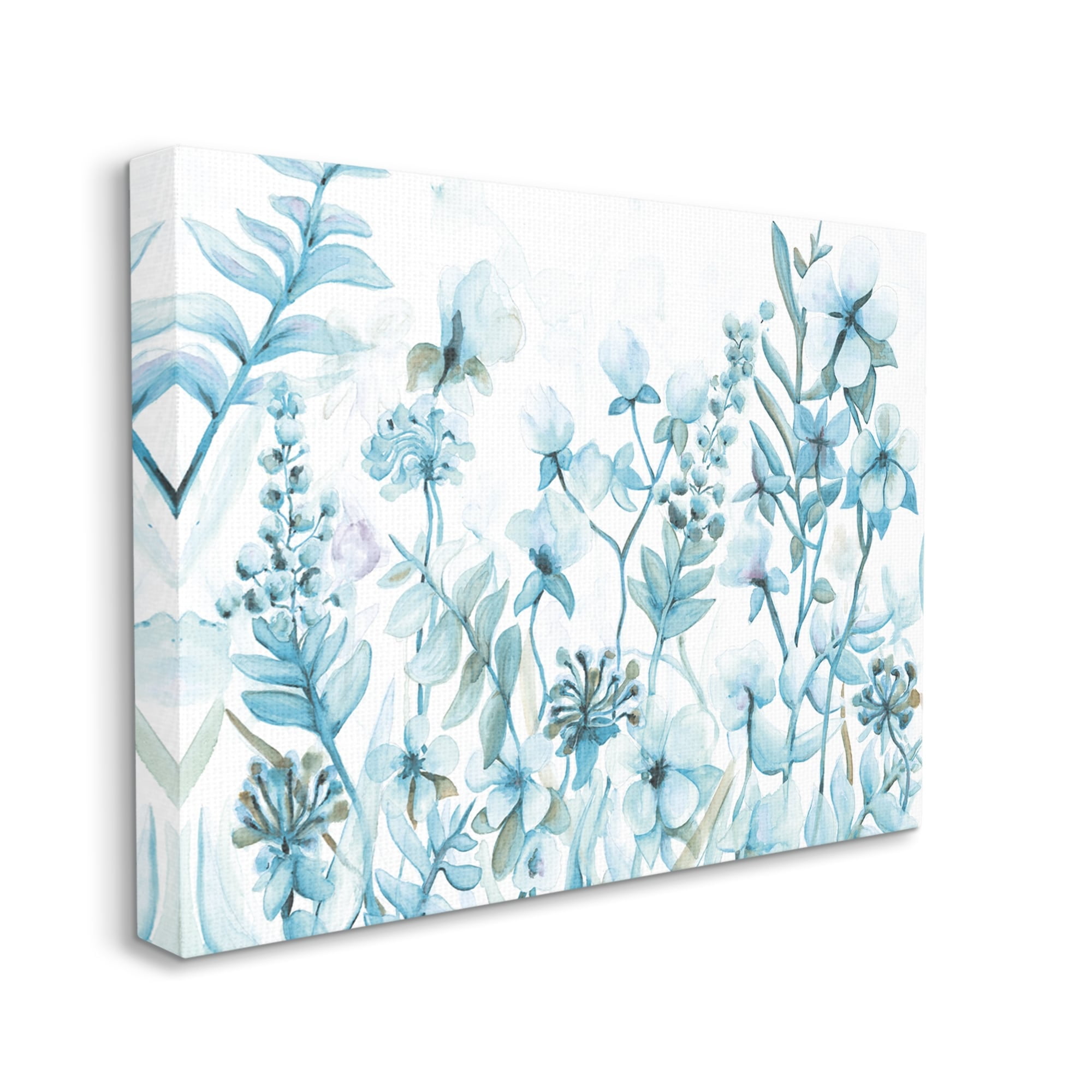 Stupell Industries Blue Lilac Wildflower Meadow Monochromatic Floral Bloom,40 x 30, Design by Dogwood Portfolio