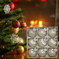 thumbnail image 4 of Xmas Decorations Ornaments Christmas Ball Ornaments Set-80mm/3.15" Gold Large Shatterproof Pastic Farmhouse Xmas Tree Decoration Delicate Hanging Ornaments (9 Counts,Gold), 4 of 6
