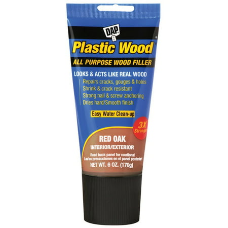 Dap 00583 Plastic Wood Latex Wood Filler, Red Oak, 6 (Best Adhesive For Plastic To Wood)