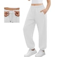 thumbnail image 6 of ATOGUTA Girls' Pants Active Joggers Soft Athletic Sweat Pants for Kids Youth with Pocket Size 3T-14, White, 6 of 6