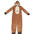 thumbnail image 5 of Dakiuu Kids Reindeer Christmas Costume Hooded Long Sleeve Jumpsuit With Antlers And Tail, 5 of 7
