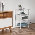 thumbnail image 6 of Nightstand with Charging Station, Bedroom Bedside Table with USB Ports and AC Outlets, Sofa Side End Table with Storage Drawer, Couch Side Table with Open Shelf for Living Room Office Dorm, 6 of 7