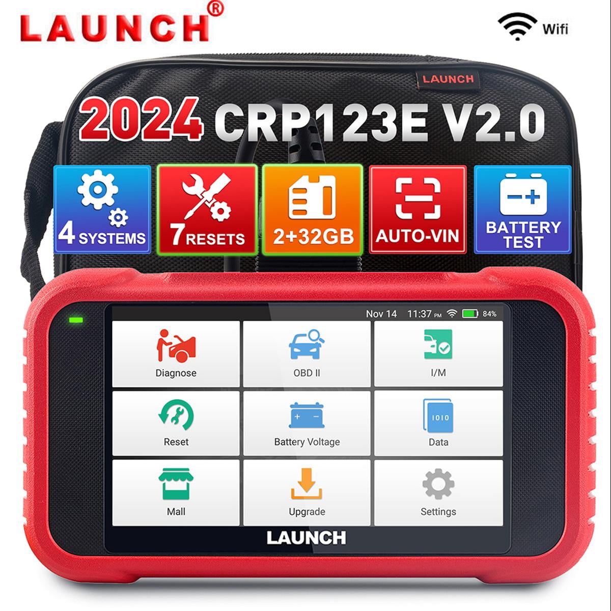 Launch CRP123X Elite V2.0 OBD2 Scanner Car Diagnostic Code Reader 7 Reset Services FCA SGW, Battery Test, AutoVIN Lifetime Free Update - Walmart.com Launch CRP123X Elite V2.0 OBD2 Scanner Car Diagnostic Code Reader 7 Reset Services FCA SGW, Battery Test, AutoVIN Lifetime Free Update - Walmart.com