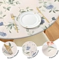 thumbnail image 4 of Pioneer Flower Floral Print Pattern Round Fitted Tablecloth with Elastic Edge,Dining Table Cover Waterproof,Outdoor Round Tablecloth for Camping,Dining,Indoor and Outdoor, 4 of 7
