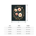 thumbnail image 5 of Durable Soft Flannel Blanket - Cozy Floral Design with Pastel Colors Perfect for Sofa Travel Bed and Chair - Warm & Elegant, 5 of 7