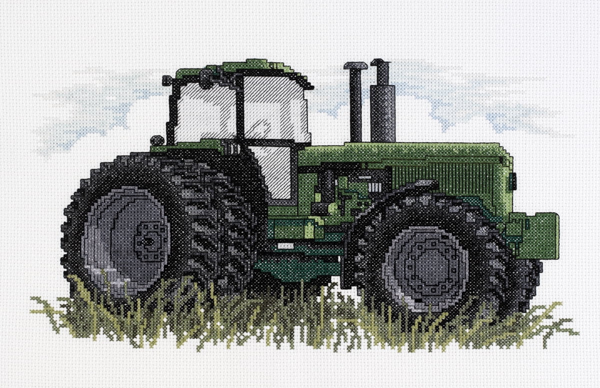 Tractor Counted Cross Stitch Kit12"X7" 14 Count