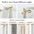 thumbnail image 3 of Meriville 1-Inch Diameter End Cap Single Window Treatment Curtain Rod, 48-Inch to 84-Inch, Gold, 3 of 9