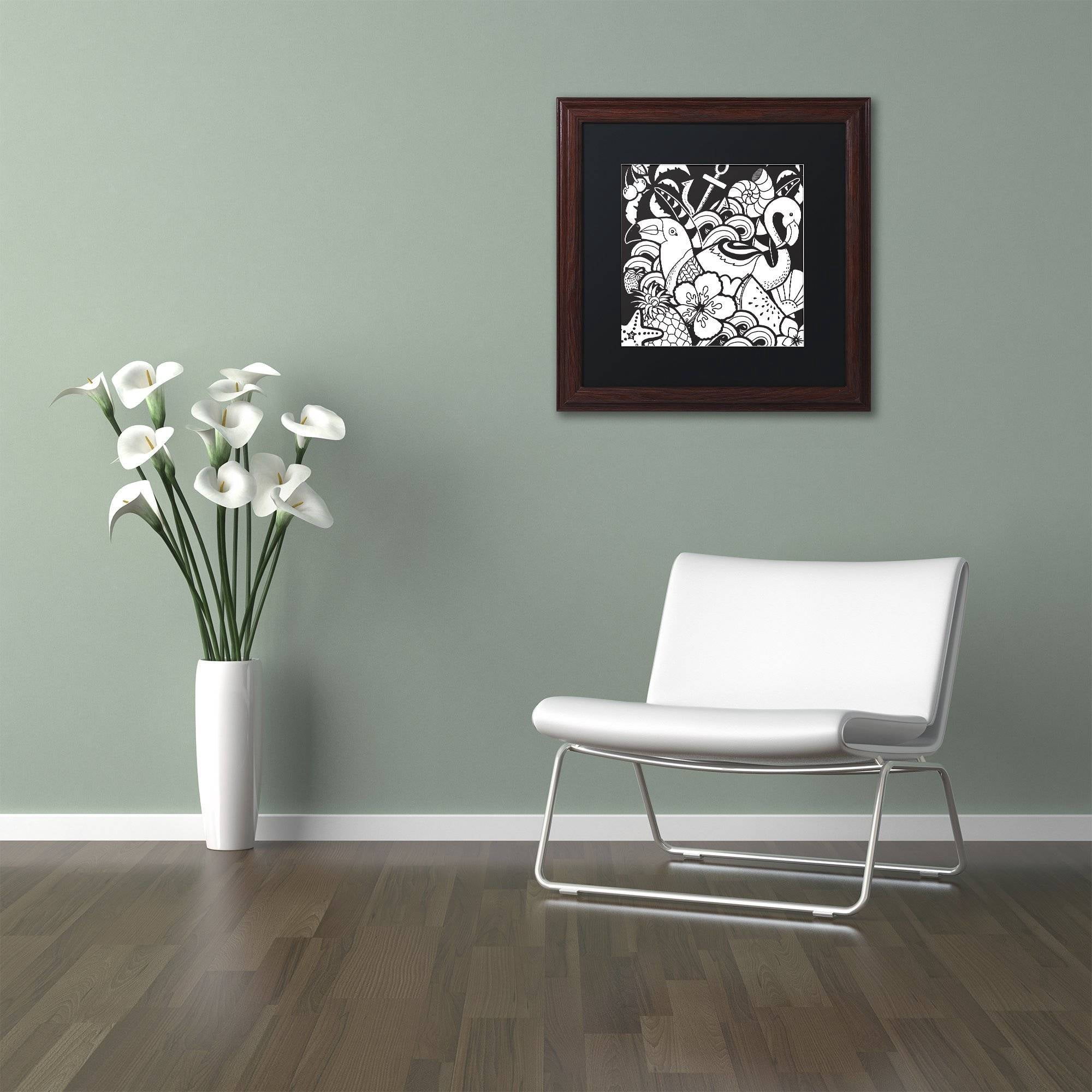 Trademark Fine Art "Island Fun" Canvas Art by Hello Angel, Black Matte, Wood Frame