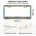 thumbnail image 3 of Coolnut Mandala License Plate Frames 2 Pack, Waterproof Aluminum Alloy Car Tag Holder 2 Holes License Plate Covers with Screw Caps Auto Accessories, 3 of 7