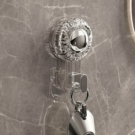 

Byikun Versatile White and Gray Suction Cup Hooks 1Pc of Strong Non-Marking Mobile Adhesion for Kitchen Bathroom and Household Use on Smooth Surfaces such as Tiles Mirrors Glass and