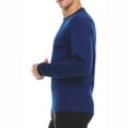thumbnail image 4 of Merino Wool Expedition Weight Mens Crew Shirt - Heavy Weight Base Layer Top - Extreme Cold Weather Gear - Navy Blue - XX-Large, 4 of 5