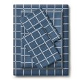 thumbnail image 2 of Mellanni 4 Piece Bed Sheet Set 180GSM Heavyweight Cotton Flannel Deep Pocket, Queen, Blue Windowpane, 2 of 6