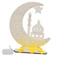 thumbnail image 3 of Lámpara de mesa de madera con forma de luna para decoración de Eid Mubarak Estilo C, 3 of 9