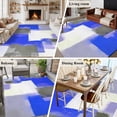 thumbnail image 5 of 8'x10' Area Rugs, Blue Purple Grey Indoor Outdoor Area Rug for Living Room Bedroom, Modern Abstract Art Geometric Oil Painted Washable Bathroom Rugs Kitchen Floor Carpet Mats Home Decor Aesthetic, 5 of 8