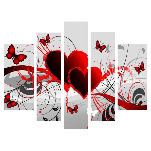 Cuadros Decorativos Cuadro de pintura de diamante de mosaico de taladro redondo completo de mariposa de corazón de diamantes de imitación Ehuebsd Nuevos Originales