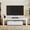 White, variant on Modern Lighting TV Stand for 50 55 60 65 70 75 Inch TVs, TV Console Table with Control Color LED Lights, Entertainment Center Media with Storage for Living Room, Bedroom
