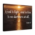 thumbnail image 4 of Scripture Walls 1 John 1:5 No Darkness At All Bible Verse Canvas Christian Wall Art Ready to Hang Unframed, 4 of 9