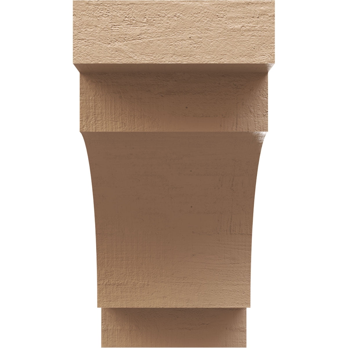 6"W x 12"D x 12"H Classic Mediterranean Rough Cedar Woodgrain TimberThane Corbel, Primed Tan