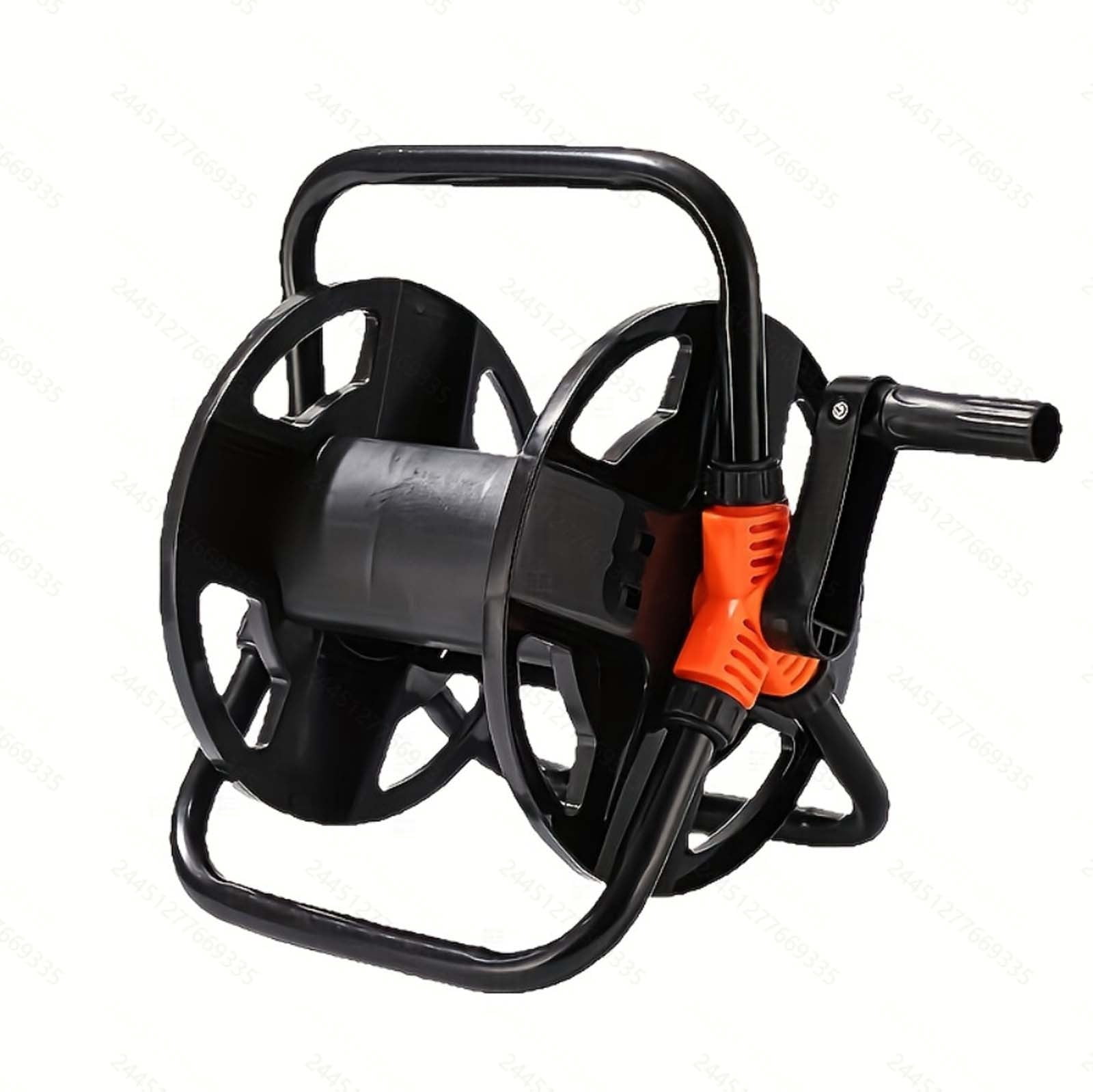 Garden Hose Reel Wall Mount, QQZ Durable Outdoor Water Hose Storage Holder, Heavy Duty All Weather Hose Organizer for Yard Lawn Watering