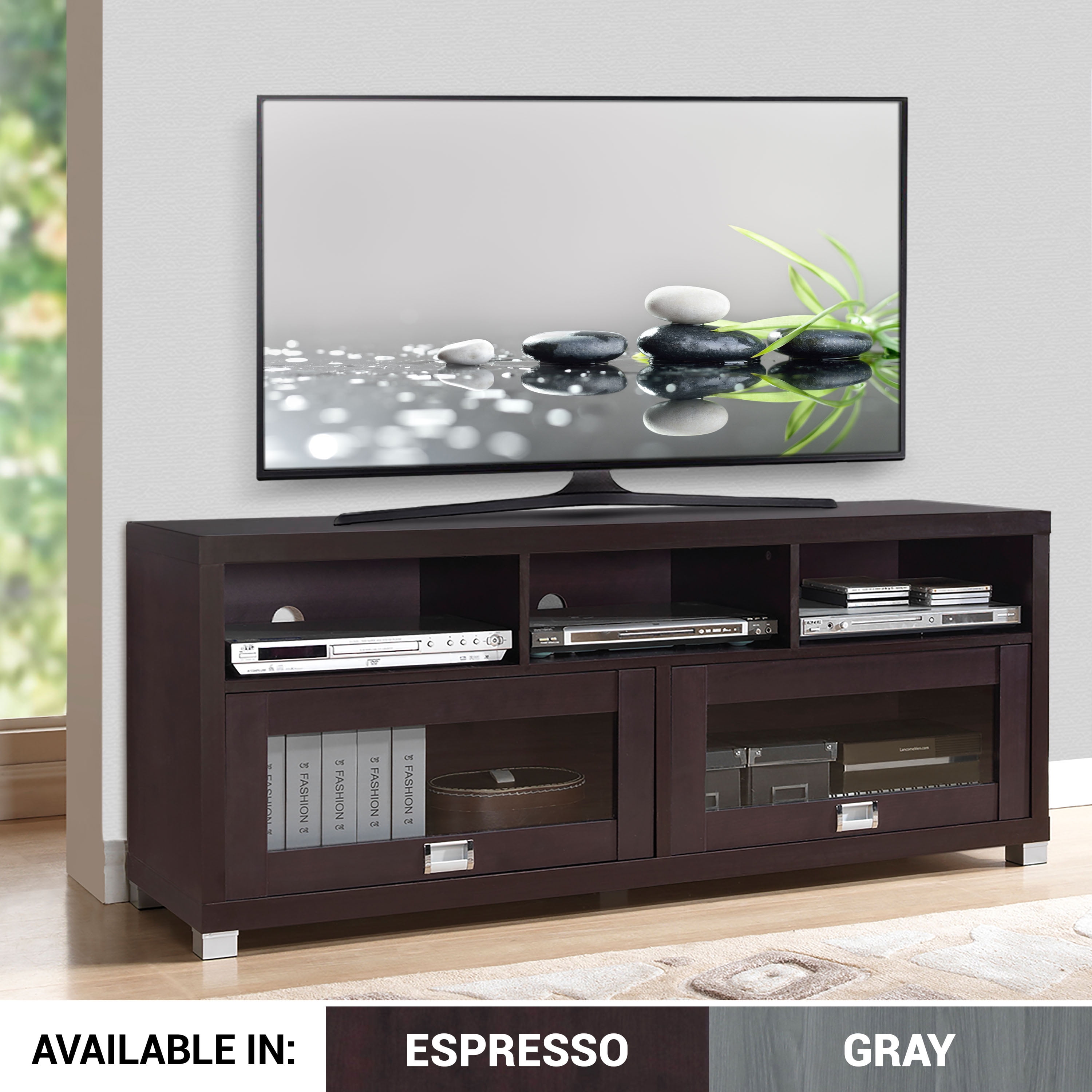 Details About Tv Stand 65 Inch Flat Screen Home Furniture Entertainment Media Console Center