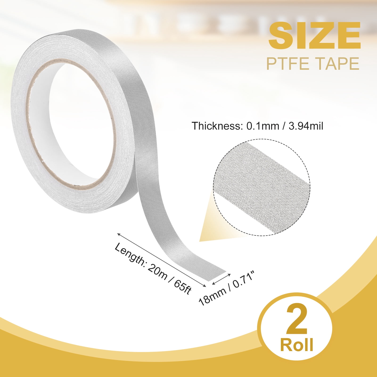 Uxcell 2pcs Faraday Fabric Tape (0.8" x 65 ft x 0.1mm) Double Conductive High Temp Cloth Tape for Electrical Connection EMI Shielding Wire Harness Wrap ESD Grounding Display Repair