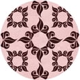 thumbnail image 1 of Ahgly Company Indoor Round Patterned Light Rose Pink Area Rugs, 7' Round, 1 of 6
