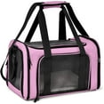 thumbnail image 1 of Transportín para mascotas para gatos pequeños, medianos, perros, cachorros de 15 libras, transportador para perros pequeños aprobado por aerolíneas con lados suaves, transportador plegable para, 1 of 7