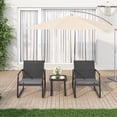 thumbnail image 7 of 3 Pieces Patio Furniture Set with Metal Frame Glass Table, Bistro Table and Chairs Set for Lawn - Black, 7 of 7