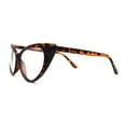 thumbnail image 3 of Classy Iconic Gothic Cat Eye Clear Lens Plastic Eye Glasses Tortoise, 3 of 4