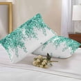 thumbnail image 2 of Waterproof Throw Pillow Covers Set of 2, 20x12 Inch Teal Botanical Decorative Pillowcases Outdoor Pillow Slip Cushion Covers Set for Couch Tent Watercolor Greenery Eucalyptus Leaves, 2 of 7