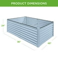 thumbnail image 3 of Best Choice Products 8x4x2ft Outdoor Metal Raised Garden Bed for Vegetables Flowers Herbs - Mist Blue, 3 of 7
