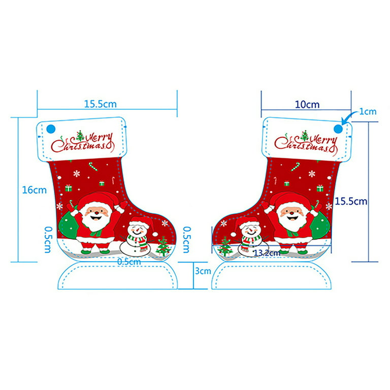 Christmas Stockings 1PC Christmas Socks Stand-Up Bag Boots Stand-Up Plastic  Bag Jewelry Ziplock Bag Christmas Gift Packaging Bag 