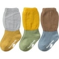 thumbnail image 1 of 3 pares de calcetines no deslizantes para bebés calcetines para niños pequeños con agarres medianos tubos de piso babys calcetines, 1 of 5