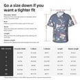thumbnail image 5 of Pofeuu Watercolor Flowers Butterfly Print Hawaiian Shirt for Men Sleeves Casual Button Down Summer Beach Dress Shirts T-Shirts,XX-Large, 5 of 7