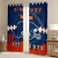 thumbnail image 2 of Erosebridal American Football Curtains,Football Curtains Drapes 52x84 inch,Football Printed Blackout Curtains,Sports Game Window Treatments 2 Panels for Bedroom,(Denver), 2 of 6