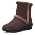 thumbnail image 7 of Gyexs Womens Winter Snow Boots Lined Warm Waterproof Side Zip Ankle Boots Non Outdoor Booties Comfortable Shoes Brown Size 7.5, 7 of 7