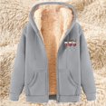 thumbnail image 1 of Sudadera con capucha de manga larga para mujer, informal, con capucha, para invierno, cálida, con forro polar y cremallera, 1 of 4
