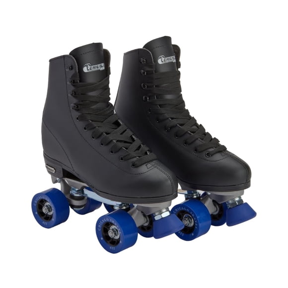 CHICAGO Skates Premium Black Quad Roller Skates for Boys and Men Beginners Classic Adjustable High-Top Design for Indoor or Outdoor Skates and Roller