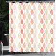 thumbnail image 3 of Ambesonne Salmon Shower Curtain, Foliage Fall Season Leaves, 69"Wx84"L, Beige Salmon and White, 3 of 4
