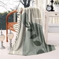 thumbnail image 2 of Green Boho Geometric and Plant Pattern Blanket,Comfortable Soft Flannel Throw Blanket,All Season,Warm Lightweight Blankets for Sofa Bed Couch Living Room Chair,50"x60", 2 of 4