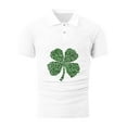 thumbnail image 5 of PNTUTB Men's St. Patrick's Day Fashion Print Short Sleeve Collared Button Down Pullover Casual Blouse, 5 of 6