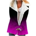 thumbnail image 2 of Lolmot Winter Coats for Women Fleece Jacket Lapel Collar Long Sleeve Gradient Zipper Fuzzy Fleece Coat Ombre Outwear with Pockets,Fall Cothes for Women on Clearance, 2 of 5